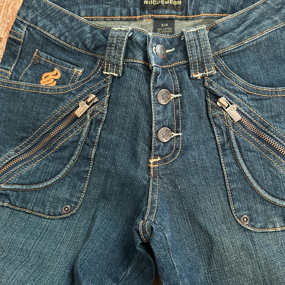 Rock & Wear Blue Denim Jeans with Zipper Details